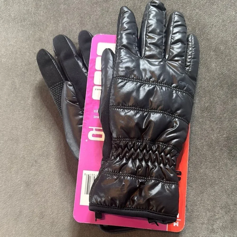 HEAD Women's Black Waterproof Hybrid Touchscreen Compatible Gloves Size M NEW